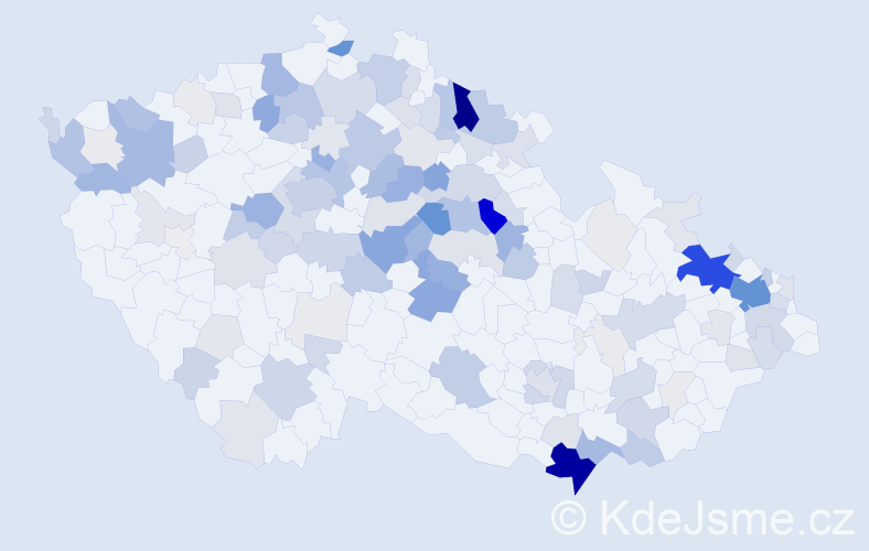 Příjmení: 'Blažejová', počet výskytů 474 v celé ČR