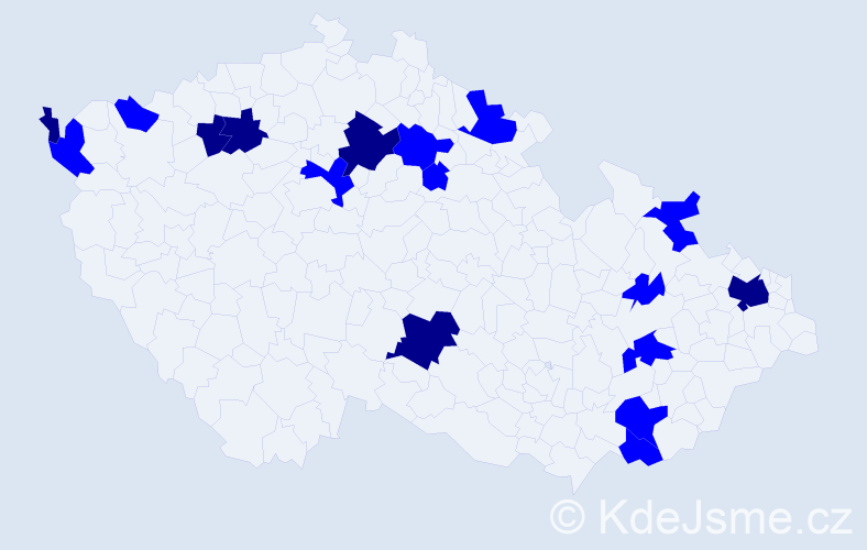 Příjmení: 'Arvayová', počet výskytů 23 v celé ČR
