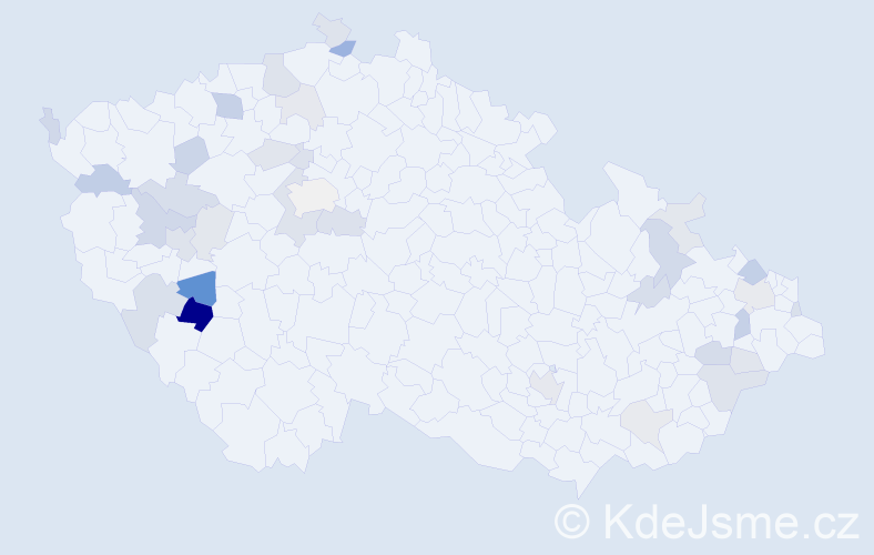 Příjmení: 'Kotišová', počet výskytů 74 v celé ČR
