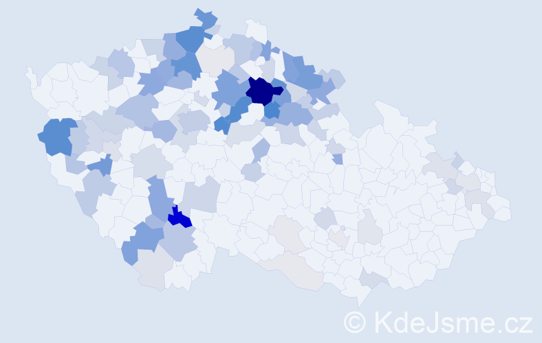 Příjmení: 'Záveská', počet výskytů 330 v celé ČR