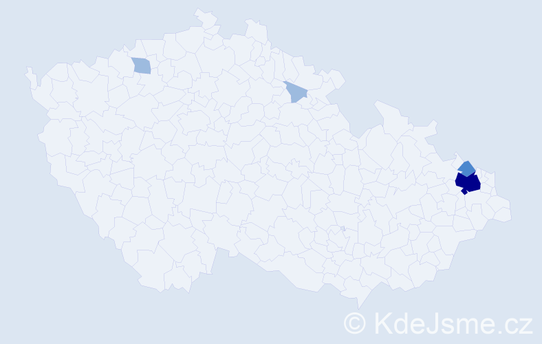 Příjmení: 'Barnašová', počet výskytů 8 v celé ČR