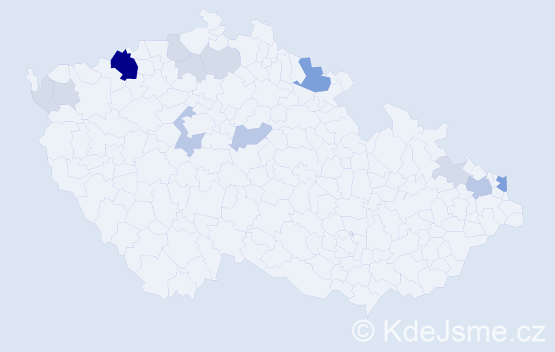 Příjmení: 'Solčáni', počet výskytů 40 v celé ČR