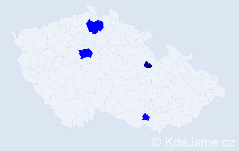 Příjmení: 'Zhukau', počet výskytů 5 v celé ČR