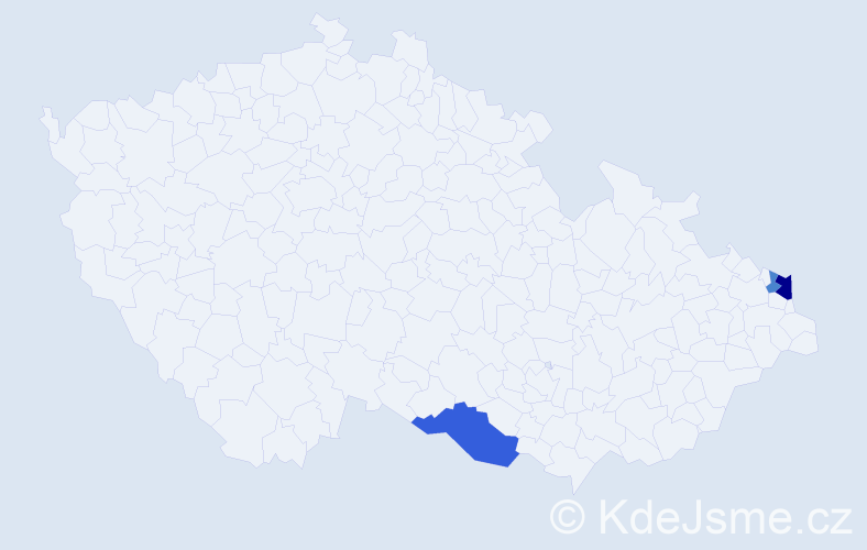 Příjmení: 'Karchutňák', počet výskytů 6 v celé ČR