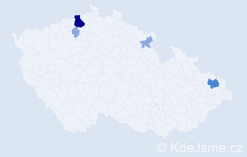 Příjmení: 'Gasser', počet výskytů 9 v celé ČR