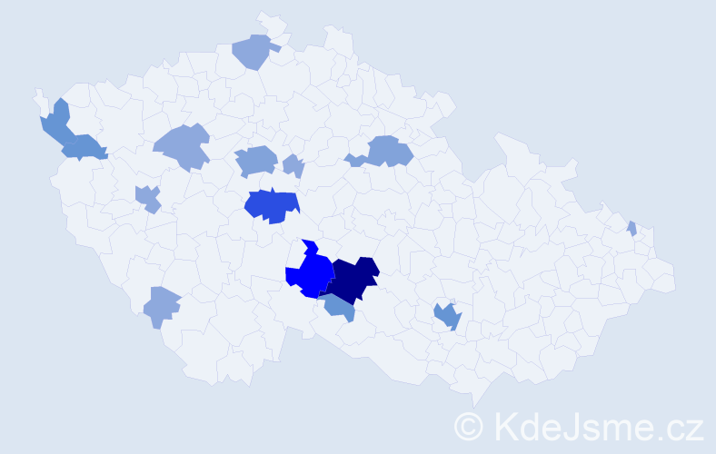 Příjmení: 'Wastlová', počet výskytů 41 v celé ČR