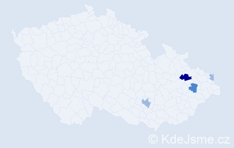 Příjmení: 'Gladyszová', počet výskytů 8 v celé ČR