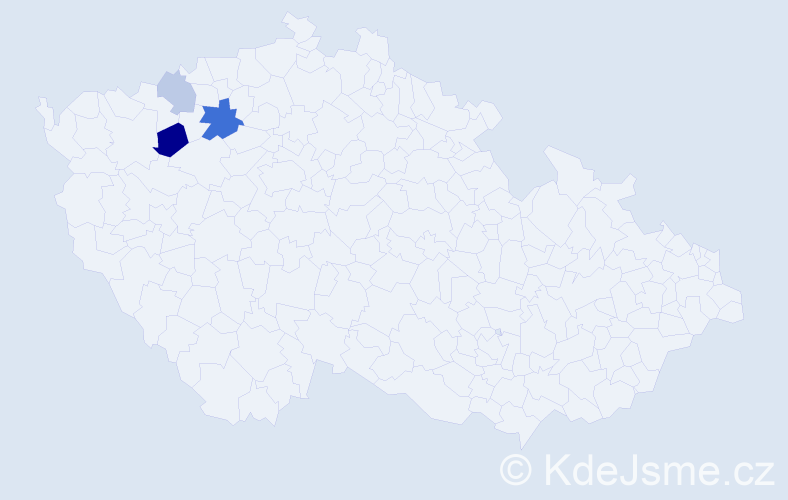 Příjmení: 'Kachelmaier', počet výskytů 6 v celé ČR
