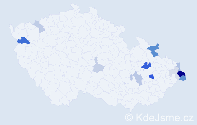 Příjmení: 'Fuják', počet výskytů 35 v celé ČR