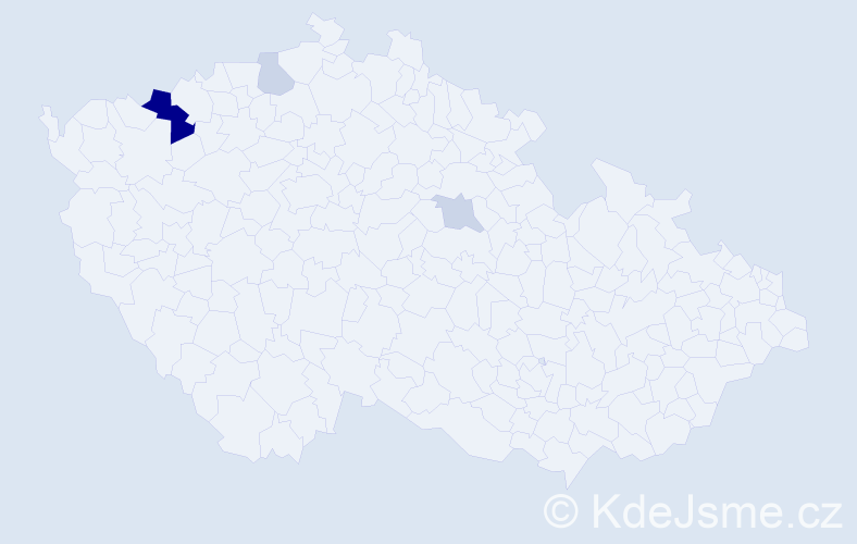 Příjmení: 'Náci', počet výskytů 16 v celé ČR