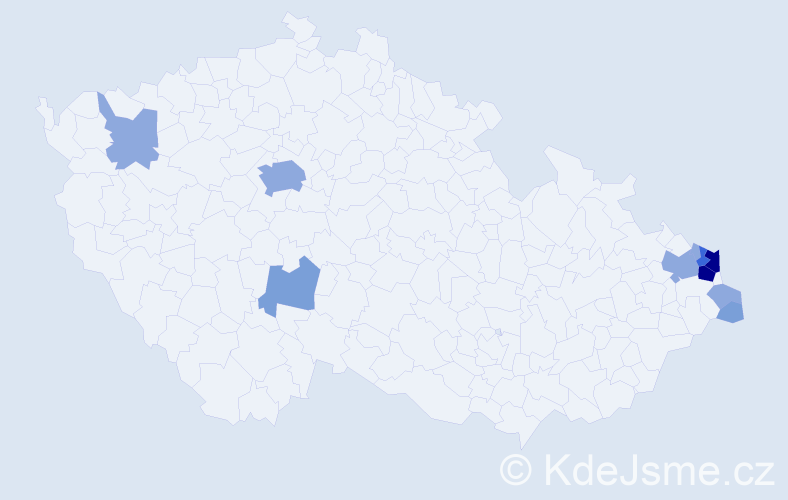 Příjmení: 'Pytlik', počet výskytů 27 v celé ČR
