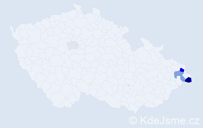 Příjmení: 'Kalinčíková', počet výskytů 6 v celé ČR