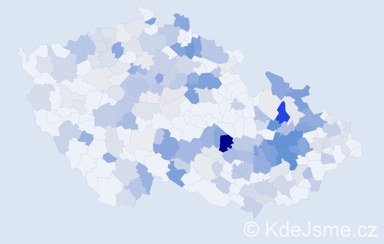 Příjmení: 'Prášilová', počet výskytů 669 v celé ČR