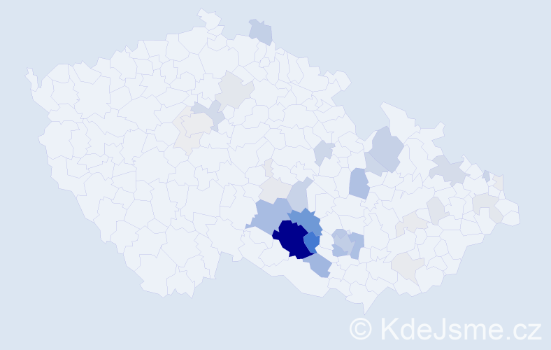 Příjmení: 'Vostal', počet výskytů 159 v celé ČR