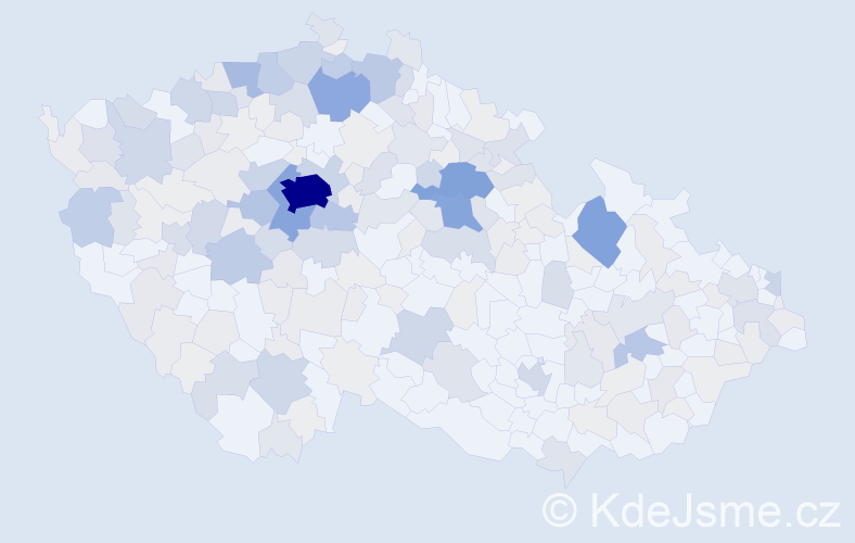 Příjmení: 'Matys', počet výskytů 874 v celé ČR