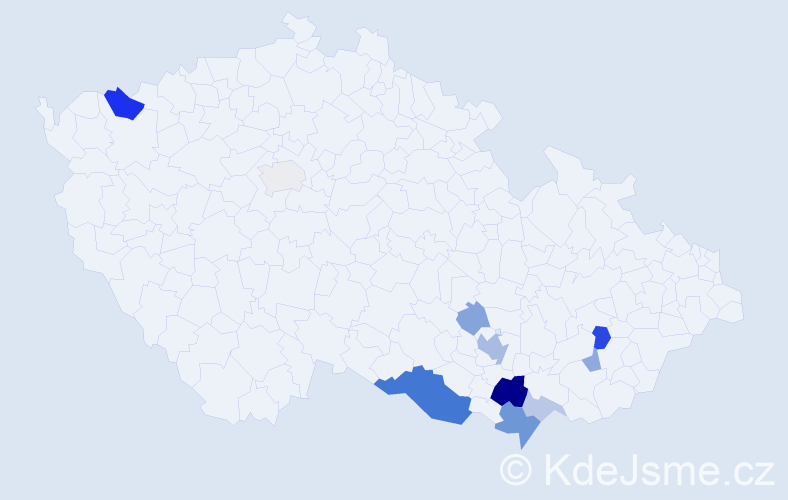 Příjmení: 'Lobpreis', počet výskytů 28 v celé ČR