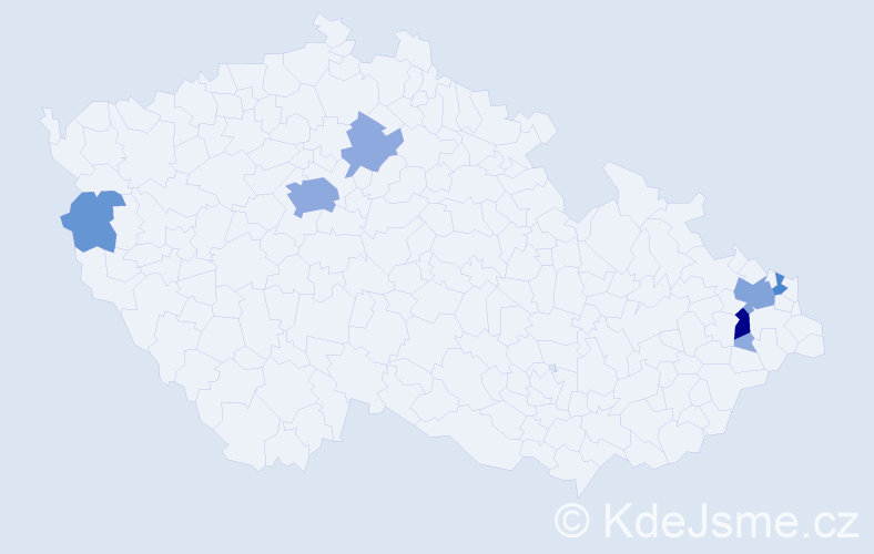 Příjmení: 'Sykalová', počet výskytů 20 v celé ČR