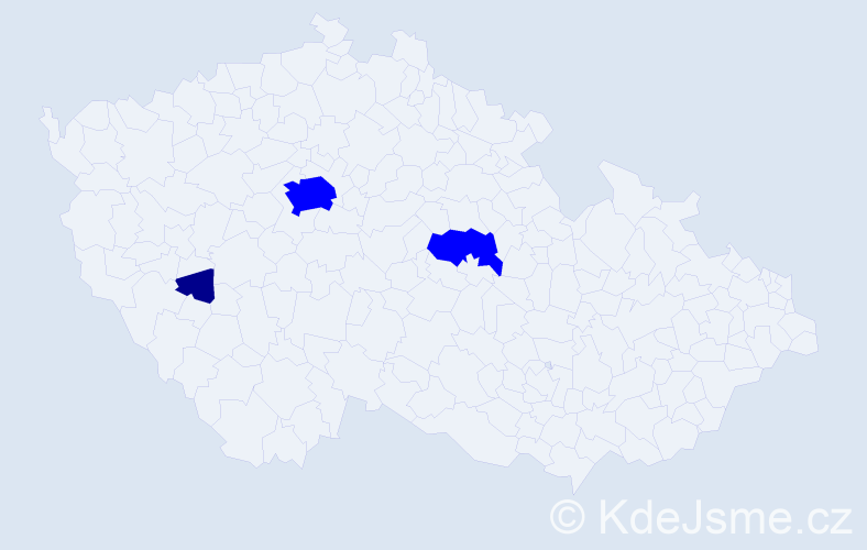 Příjmení: 'Kompus', počet výskytů 4 v celé ČR