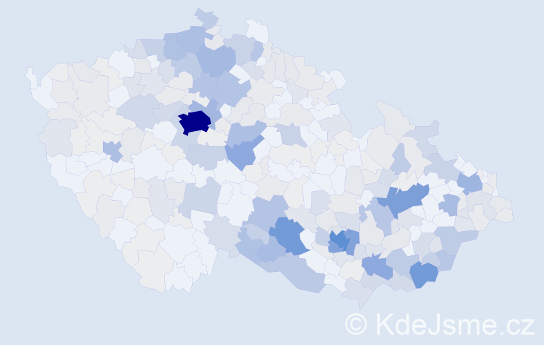 Příjmení: 'Jahoda', počet výskytů 1215 v celé ČR