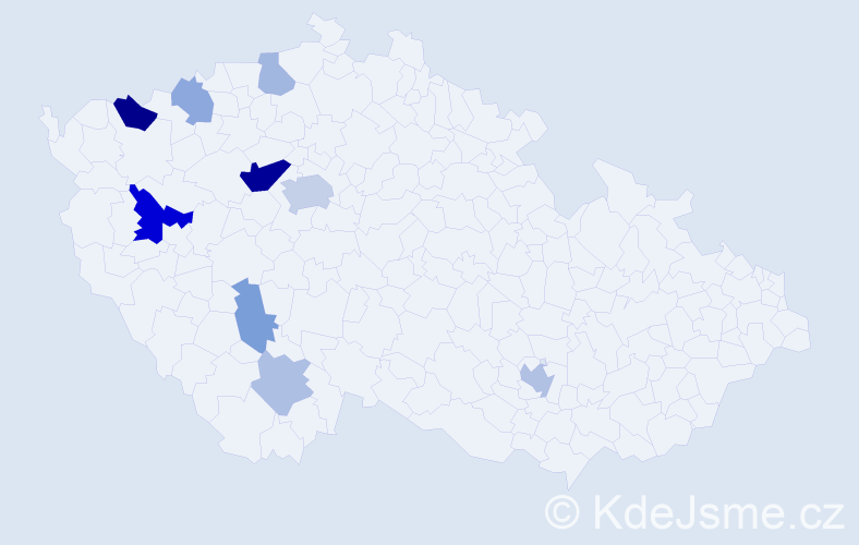 Příjmení: 'Laurencová', počet výskytů 21 v celé ČR