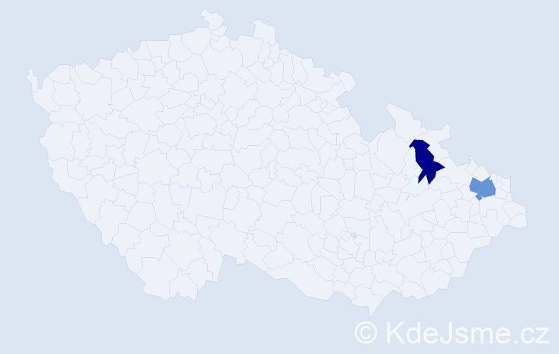 Příjmení: 'Košnovský', počet výskytů 6 v celé ČR