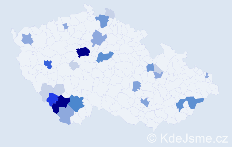 Příjmení: 'Markytán', počet výskytů 91 v celé ČR