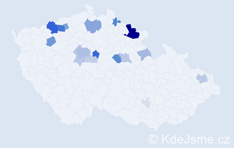 Příjmení: 'Dolejška', počet výskytů 67 v celé ČR