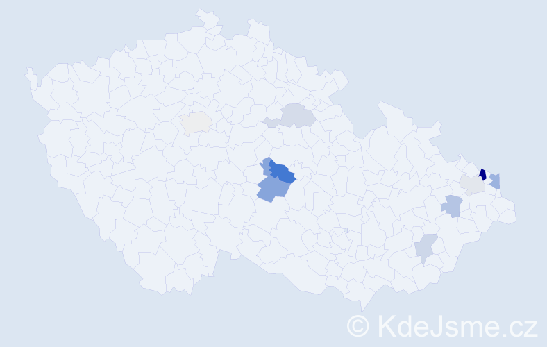Příjmení: 'Somer', počet výskytů 16 v celé ČR
