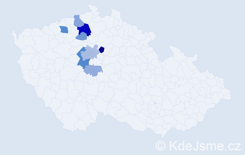 Příjmení: 'Čenská', počet výskytů 28 v celé ČR