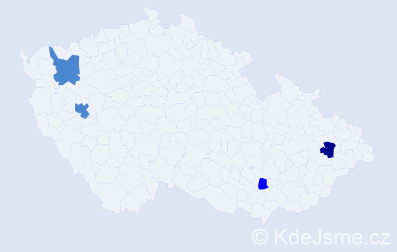 Příjmení: 'Dúbravková', počet výskytů 7 v celé ČR