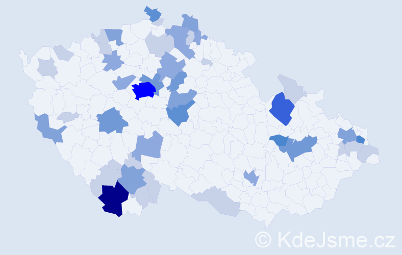 Příjmení: 'Podhorová', počet výskytů 119 v celé ČR