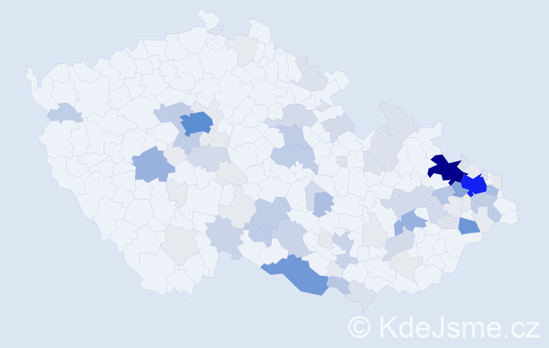 Příjmení: 'Benová', počet výskytů 317 v celé ČR