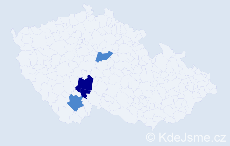 Příjmení: 'Nešpolová', počet výskytů 8 v celé ČR