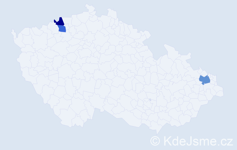 Příjmení: 'Aršakjan', počet výskytů 4 v celé ČR