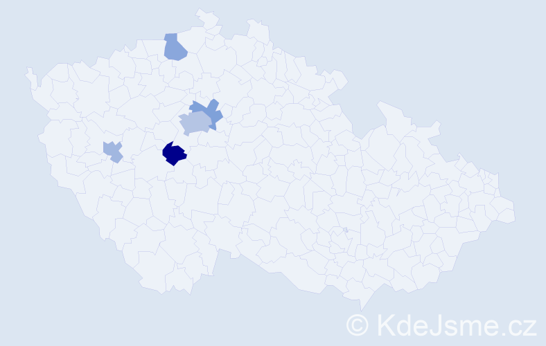 Příjmení: 'Blyznyuk', počet výskytů 8 v celé ČR