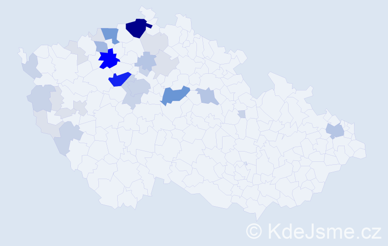 Příjmení: 'Korpa', počet výskytů 115 v celé ČR