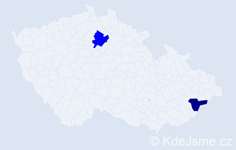 Příjmení: 'Frydel', počet výskytů 3 v celé ČR
