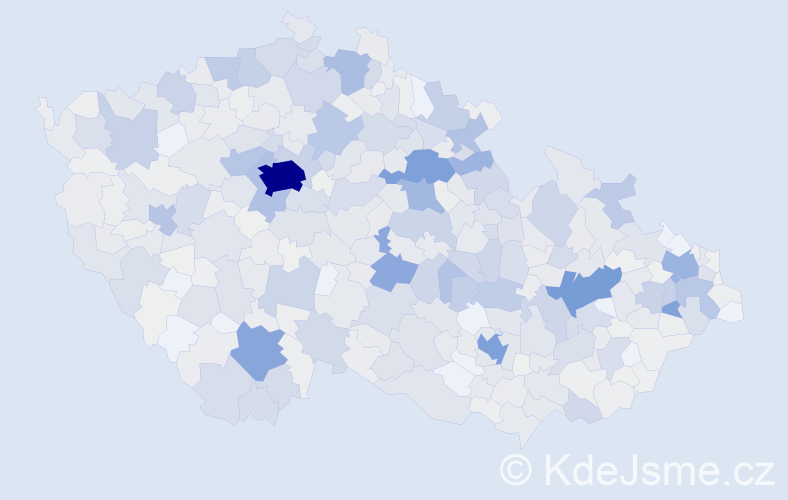 Příjmení: 'Petr', počet výskytů 3791 v celé ČR