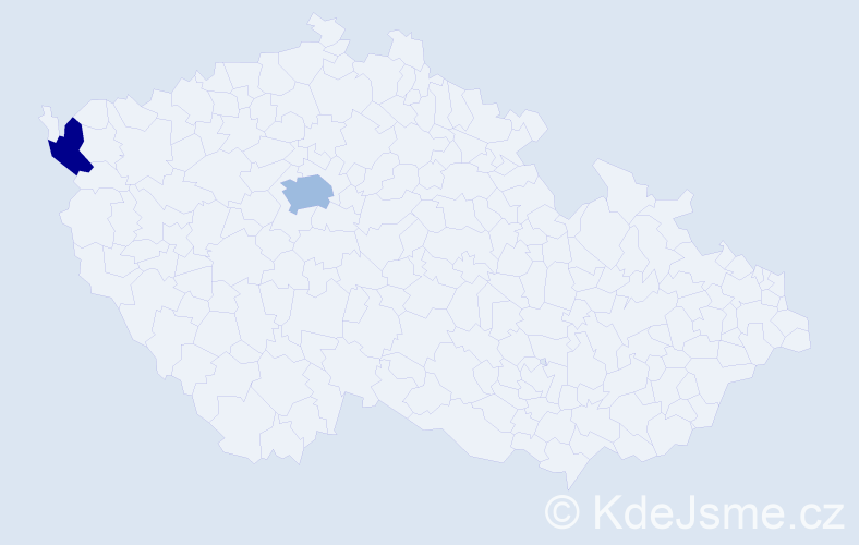 Příjmení: 'Cekova', počet výskytů 5 v celé ČR