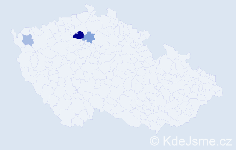 Příjmení: 'Prillová', počet výskytů 5 v celé ČR