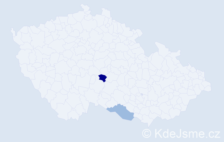 Příjmení: 'Skruteková', počet výskytů 5 v celé ČR