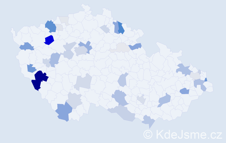 Příjmení: 'Wirth', počet výskytů 149 v celé ČR