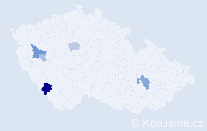 Příjmení: 'Novakovska', počet výskytů 8 v celé ČR