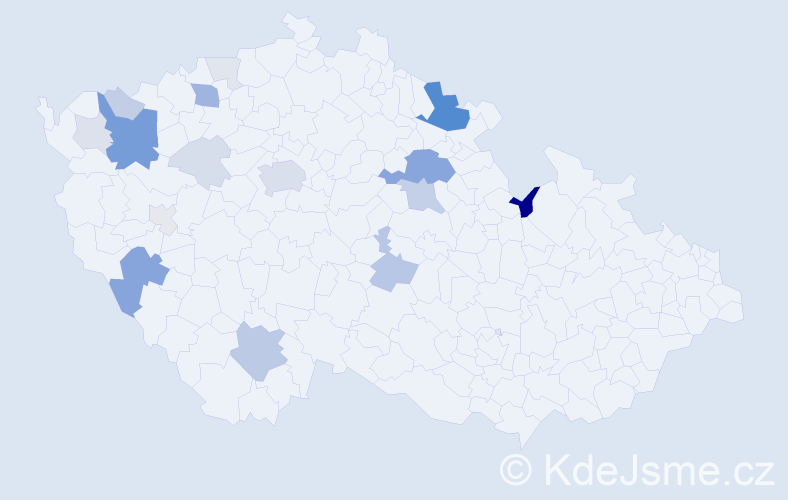 Příjmení: 'Kempfová', počet výskytů 62 v celé ČR