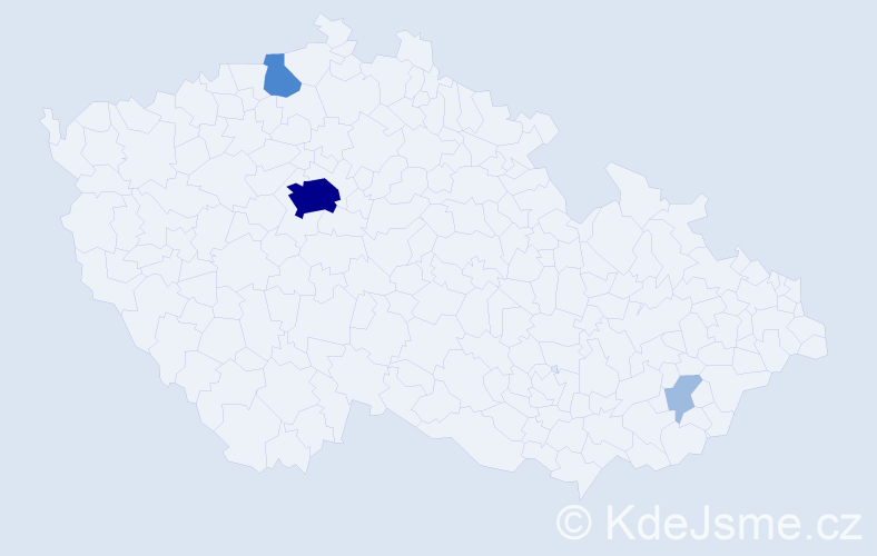 Příjmení: 'Kyriakou', počet výskytů 7 v celé ČR