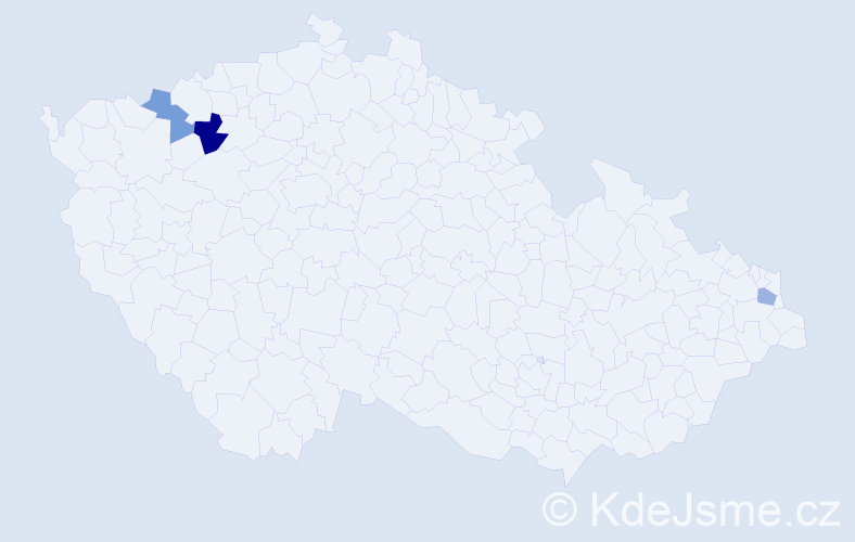 Příjmení: 'Fudalyová', počet výskytů 4 v celé ČR