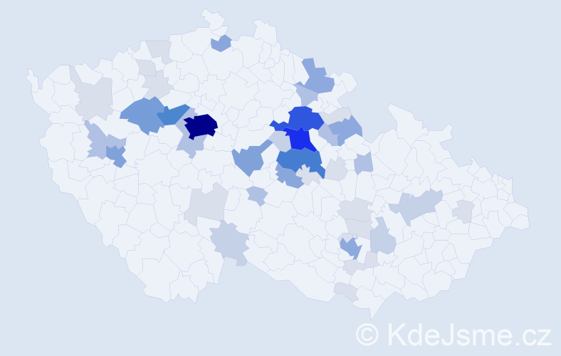 Příjmení: 'Mejtská', počet výskytů 158 v celé ČR