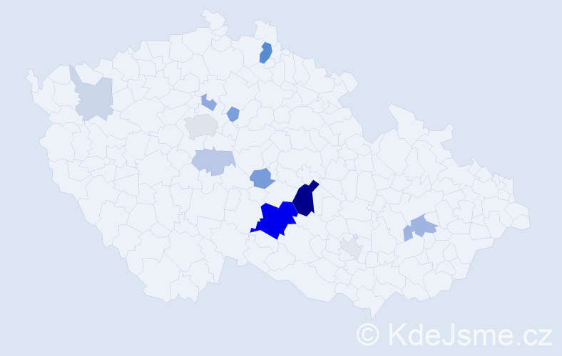 Příjmení: 'Milfajt', počet výskytů 34 v celé ČR
