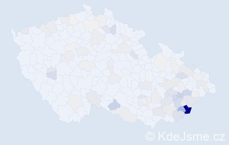 Příjmení: 'Bařinka', počet výskytů 271 v celé ČR