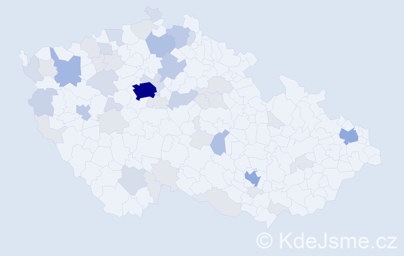 Příjmení: 'Dong', počet výskytů 123 v celé ČR